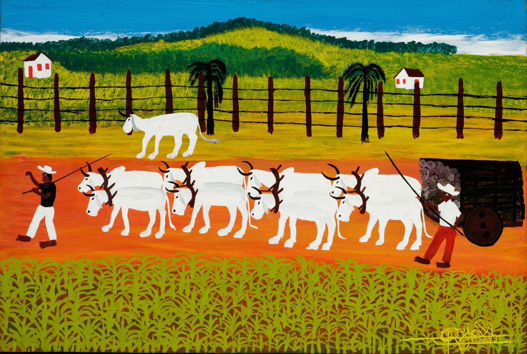Odoteres Ricardo de Ozias, No campo, 1999, óleo s eucatex, 40 x 60