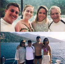 Luciano Huck, Rodrigo Faro e Carlos Alberto aproveitam o feriado juntos