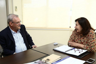 Prefeita Délia Razuk recebeu o deputado Geraldo Resende no Gabinete, na manhã desta sexta-feira