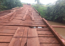 Ponte que será reformada na região do Barro Preto entre Dourados e Douradina