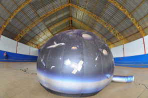 Planetário Itinerante atendeu mais de  1400 pessoas das comunidades escolares