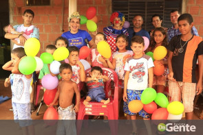 Ação voluntária realiza festinha de aniversário ao pequeno guerreiro Lelê