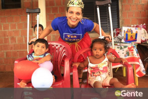 Ação voluntária realiza festinha de aniversário ao pequeno guerreiro Lelê
