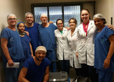Equipe que atuou na captação de órgãos ocorrida nesta quarta-feira em Dourados