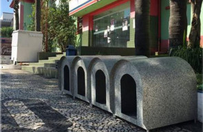 Moça instala nas ruas casinhas para animais