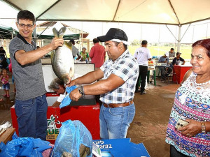 Venda de pescado na Festa do Peixe