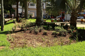 Prefeitura segue com limpeza e jardinagem e dá 'vida nova' aos espaços públicos
