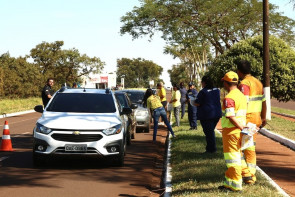 Blitz educativa marca início das  ações da Agetran no Maio Amarelo