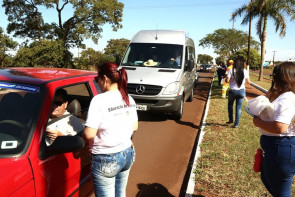 Blitz educativa marca início das  ações da Agetran no Maio Amarelo