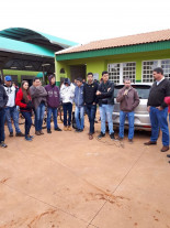 Imam entrega contêiner para entrega voluntária  de material reciclável na escola de Indápolis