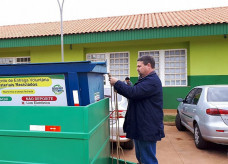 Entrega do contêiner foi na escola e contou com a presença do diretor presidente do Imam, Fabiano Costa