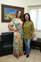 Délia recebe visita de Miss Mato Grosso do Sul