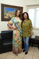 Délia recebe visita de Miss Mato Grosso do Sul