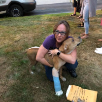 Ciclista acha cão atropelado e o leva nas costas