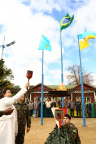 Prefeita Délia Razuk acende a  Chama da Pátria na Praça Antônio João