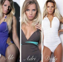 Trigêmeas chamam atenção na web por serem idênticas e saradas