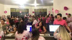 Programação do Dourados Rosa lota  Unidade de Saúde do Santo André