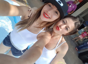 Piscina, celulares prova d’água e gatas molhadas no centro de Dourados