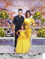 Helena, filha caçula de Rodrigo Faro ganha festa com o tema “A Bela e a Fera”.