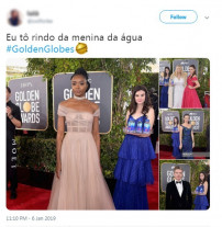 Moça que servia água para os convidados no Globo de Ouro virou meme nas redes sociais