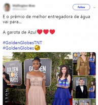 Moça que servia água para os convidados no Globo de Ouro virou meme nas redes sociais