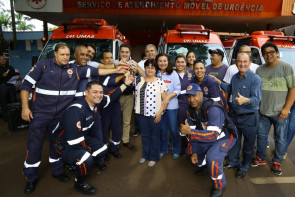 Samu de Dourados recebe três novas ambulâncias