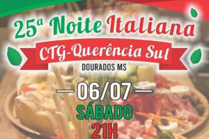 Tradicional "Noite Italiana" do CTG é no próximo sábado em Dourados