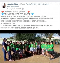 Menina faz homenagem emocionante ao pai que morreu “Pra sempre vou te amar”