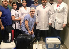 Equipe que atuou na captação de órgãos desta quarta-feira no Hospital da Vida