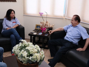 Prefeita Délia Razuk recebeu recentemente a visita presidente da Coamo, José Aroldo Galassini