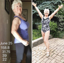 Vovó fitness: Aos 73 anos ela perdeu mais de 28 quilos