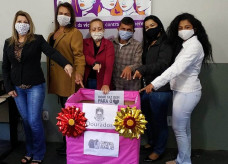 Equipe da Coordenadoria de Políticas Públicas para as Mulheres que está desenvolvendo uma campanha de arrecadação de agasalhos