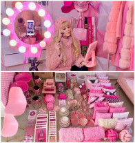 Mulher se torna fenômeno na internet compartilhando rotina, looks e casa inspirada na Barbie