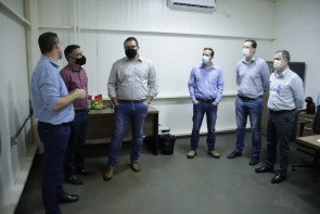 Prefeito visita obra da primeira usina de etanol de milho do Mato Grosso do Sul