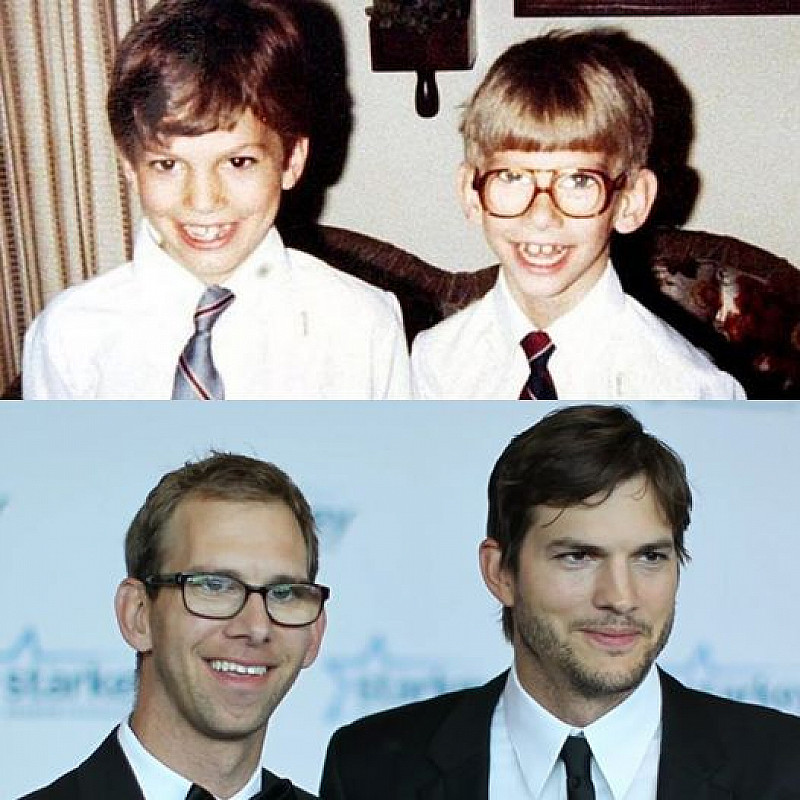 Muita gente não sabia também que Ashton Kutcher tem um irmão gêmeo,  Michael, que tem uma lesão neurológica. - Purebreak