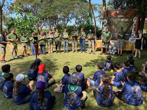 Foto: João Pires Acampamento reuniu escoteiros e colaboradores dos 25 anos do Geld
