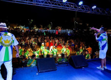 Público fez a festa com a escola de samba de Corumbá que se apresentou no sábado (Foto: Assecom)