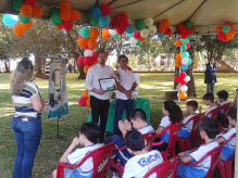 Durante a ação realizada no dia 18 de agosto, o diretor-presidente do Imam, Ademar Roque Zanatta, discursou para estudantes de Dourados (Assecom/Divulgação)