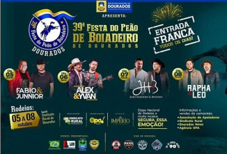 Tradicional Festa do Peão de Boiadeiro terá entrada gratuita todas as noites em Dourados