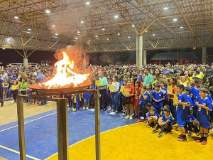 Jorjão ficou lotado para cerimônia de abertura do RemeFest (Foto: Rodrigo Pirola/Prefeitura de Dourados)