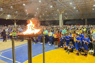 Jorjão ficou lotado para cerimônia de abertura do RemeFest (Foto: Rodrigo Pirola/Prefeitura de Dourados)