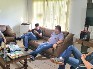 Presidente do Sindicato Rural, Angelo Ximenes, se reuniu com os diretores Michael Araújo e Paulo Vieira, para tratar sobre shows com o organizador Daniel Freitas