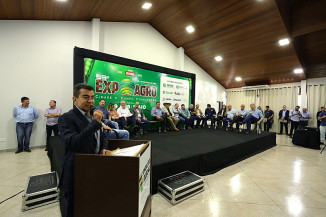 Na abertura oficial da Expoagro, o prefeito Marçal Filho exaltou o protagonismo de Dourados e do Estado no agro nacional. Foto: A. Frota