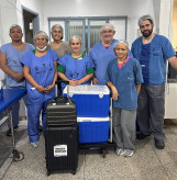 Equipe responsável pela captação de órgãos esteve nesta quinta-feira em Dourados graças a volta das operações no Aeroporto Regional. Foto: Divulgação/Assecom