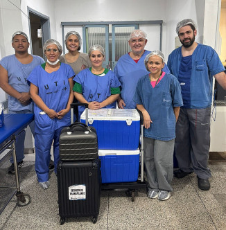 Equipe responsável pela captação de órgãos esteve nesta quinta-feira em Dourados graças a volta das operações no Aeroporto Regional. Foto: Divulgação/Assecom