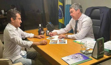 O prefeito Marçal Filho e o governador Eduardo Riedel cumprem extensa agenda segunda-feira em Dourados. Divulgação/Assecom