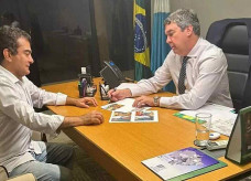 O prefeito Marçal Filho e o governador Eduardo Riedel cumprem extensa agenda segunda-feira em Dourados. Divulgação/Assecom
