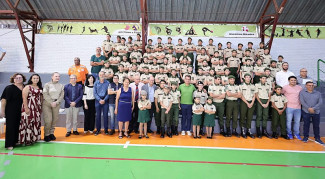 Formatura da Turma Marçal Gonçalves Leite Filho da Guarda Mirim foi marcada pela emoção na manhã desta segunda-feira. Foto: A. Frota