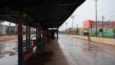 Terminal Morenão vazio nesta manhã. (Pietra Dorneles, Jornal Midiamax)