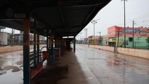 Terminal Morenão vazio nesta manhã. (Pietra Dorneles, Jornal Midiamax)